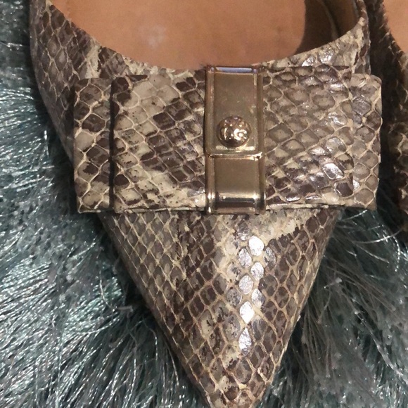 COACH Snake Print Kitten Heels Sz 7.5 - Picture 6 of 8